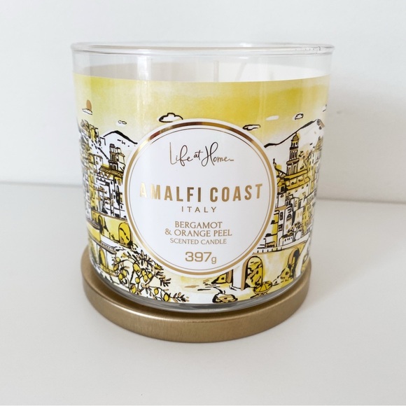 BRAND NEW Life at Home 3-Wick Candle, Amalfi Coast, Bergamot and Orange Peel - Picture 3 of 4